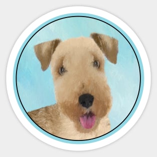 Lakeland Terrier Painting - Cute Original Dog Art Sticker